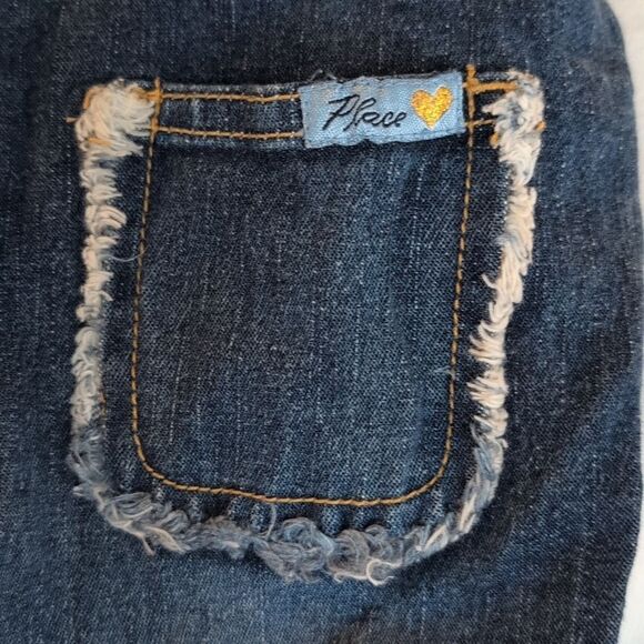 Children's Place Y2K floral embroidered denim overall‎ pants size 24 months - Picture 5 of 6